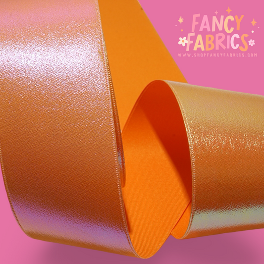 Orange | 3" Single Sided | Holographic Ribbon | Ready To Ship