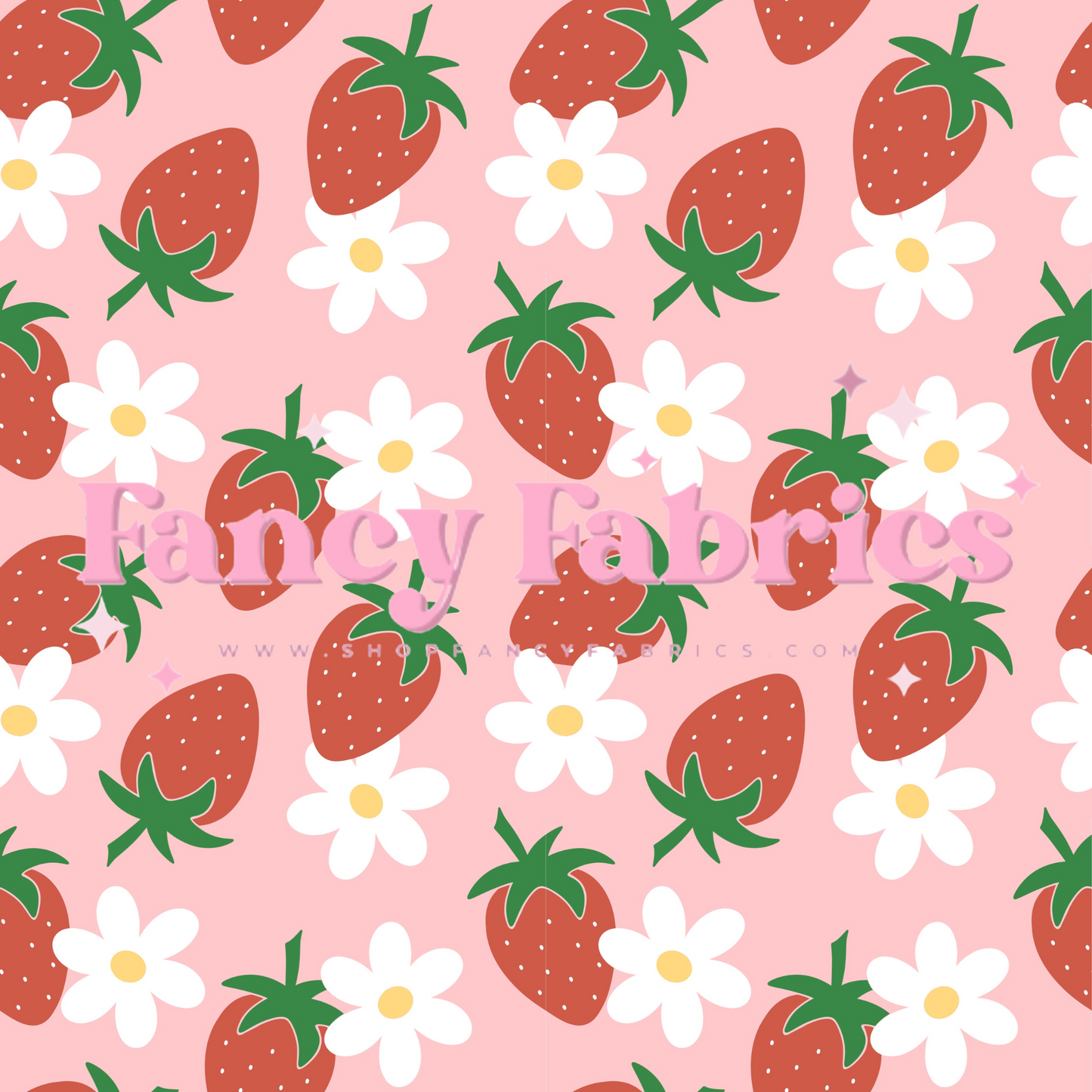 Strawberry Daisies | PREORDER | By The Yard