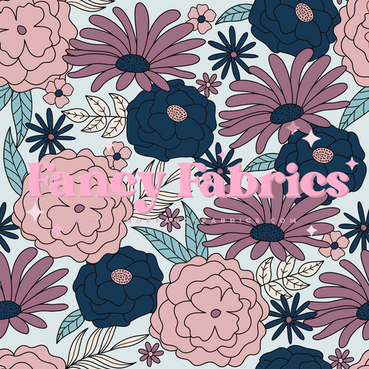 Lauren Liza Designs | Winter Floral 2 | PREORDER | By The Yard