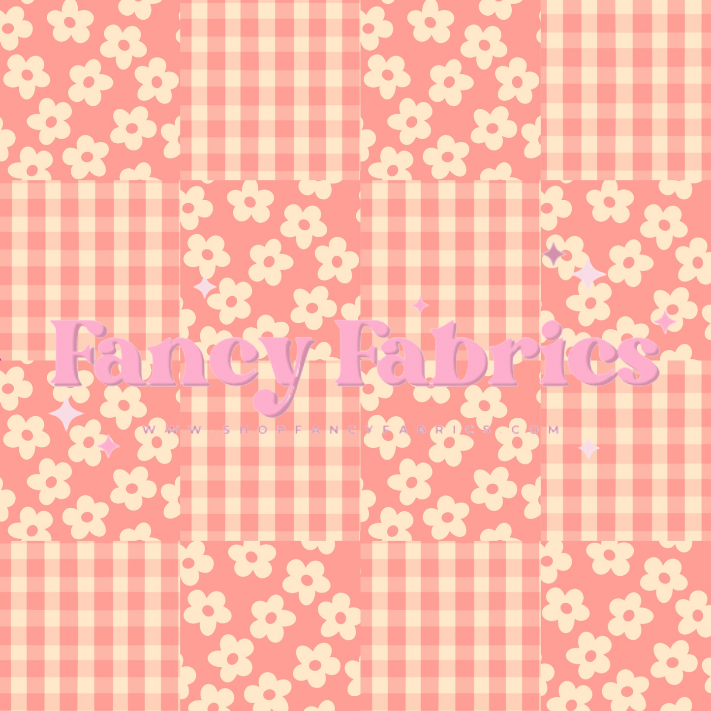 Pink Gingham Patchwork | PREORDER | By The Yard