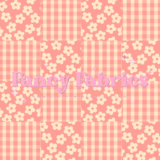 Pink Gingham Patchwork | PREORDER | By The Yard