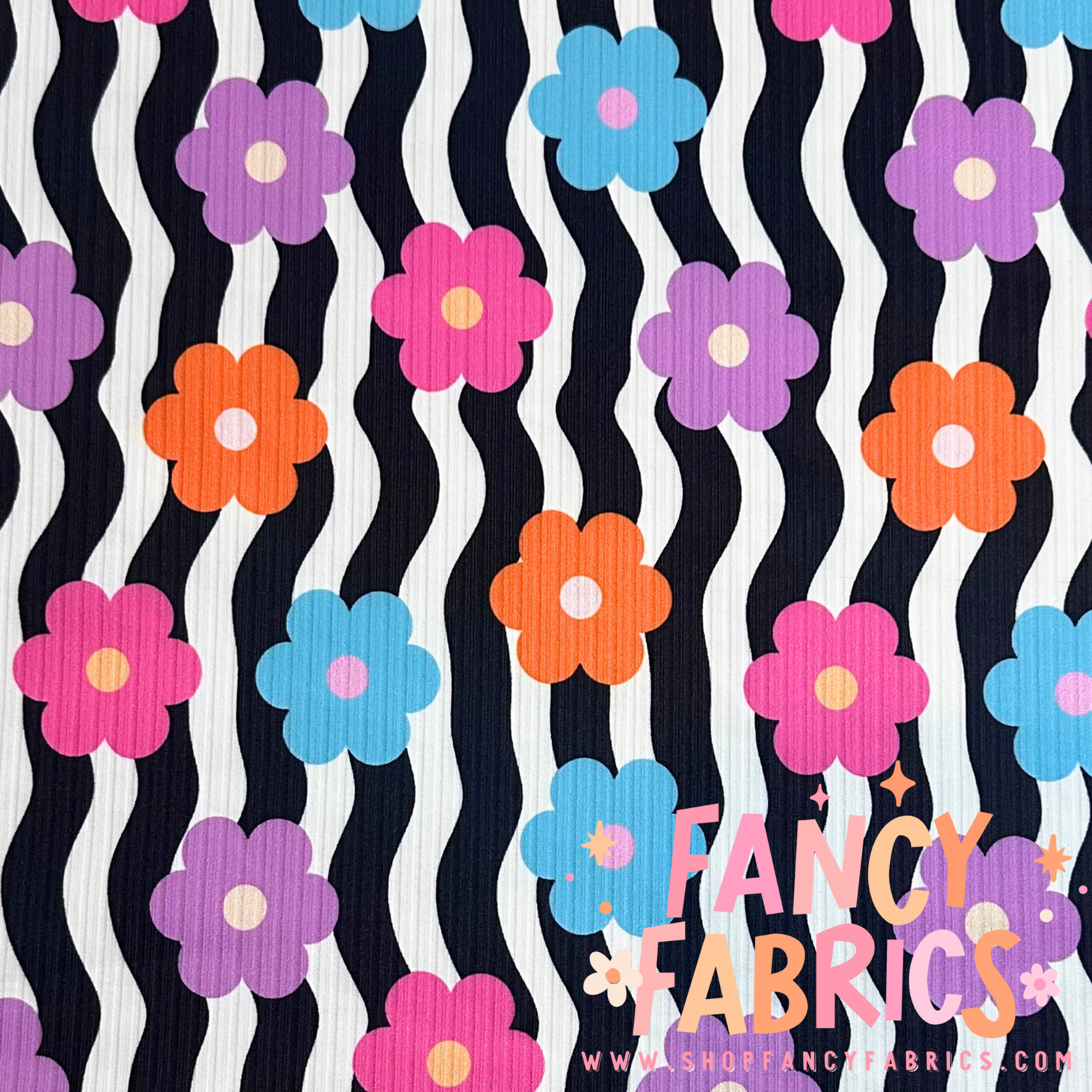 Daisy Waves | 6x6 Scaling | Skinny Rib | Ready To Ship