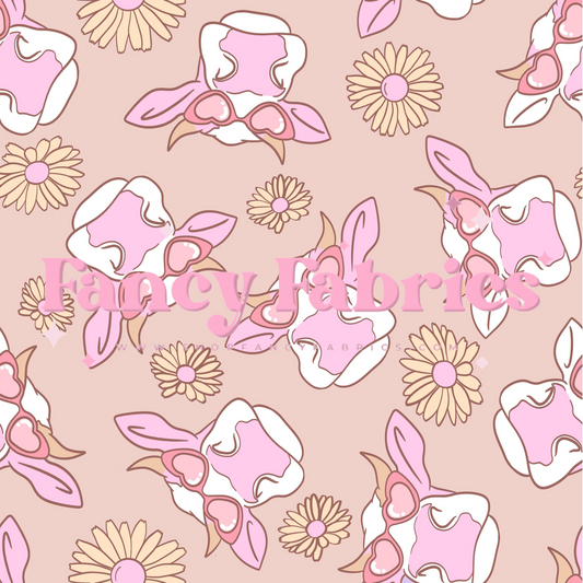 Flower Cows (Boho) | PREORDER | By The Yard