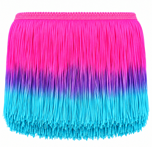 Pink + Blue | Ombré Fringe | By The Yard