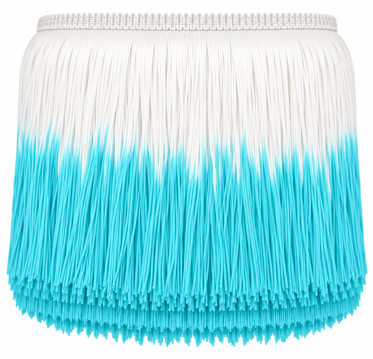 White + Baby Blue | Ombré Fringe | By The Yard