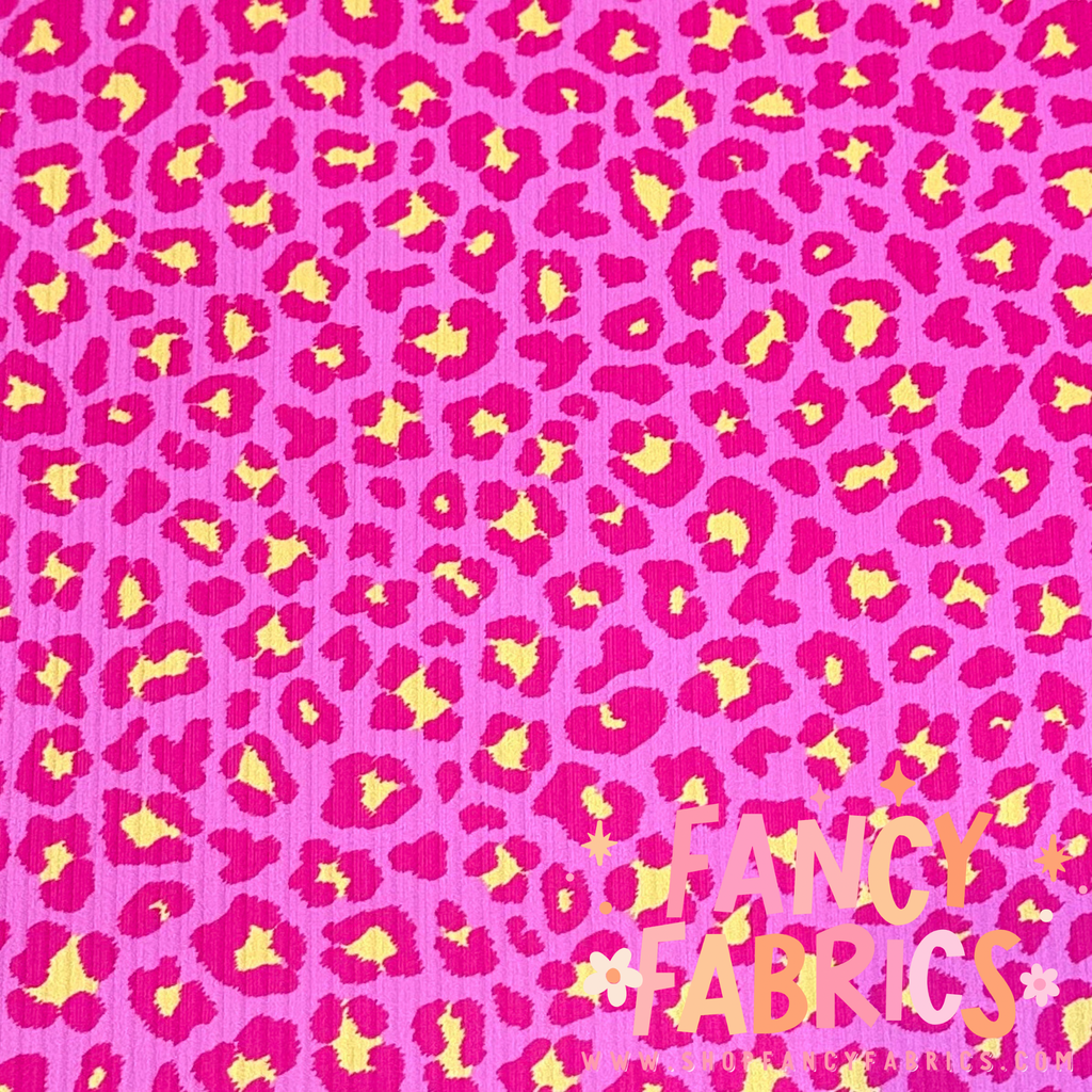 Pink + Yellow Leopard | 6x6 Scaling | Skinny Rib | Ready To Ship