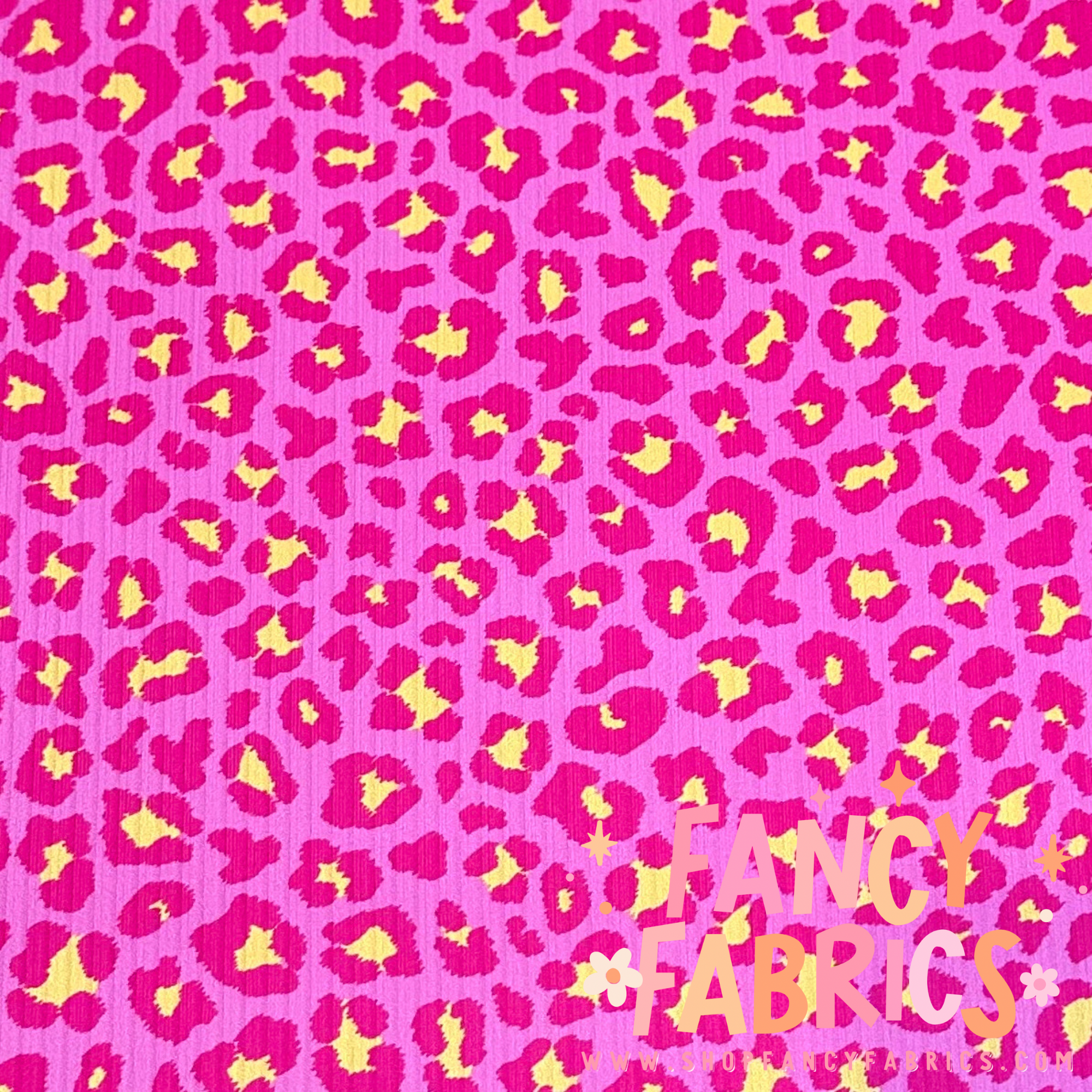 Pink + Yellow Leopard | 6x6 Scaling | Skinny Rib | Ready To Ship