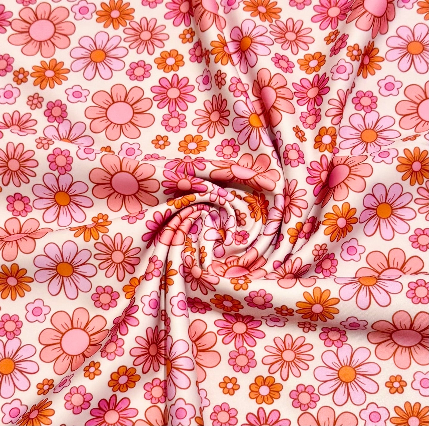 Orange Daisies | Swim | 4x4 Scaling | Ready To Ship