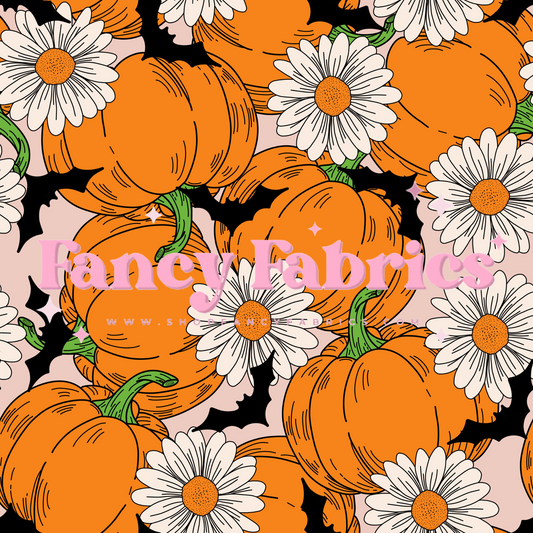 Pumpkin Floral Bats | PREORDER | By The Yard