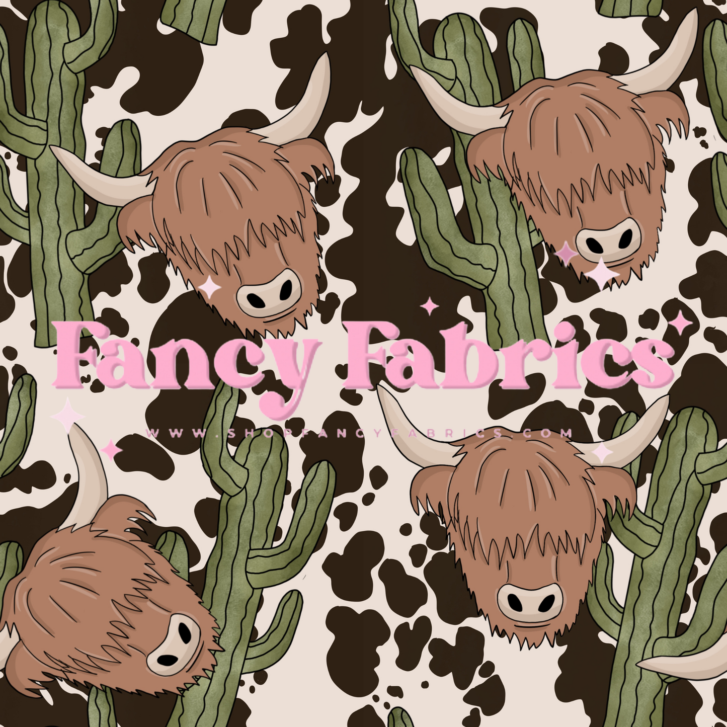 Cows and Cactus | PREORDER | By The Yard