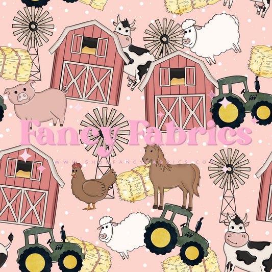Down On The Farm (Pink) | PREORDER | By The Yard