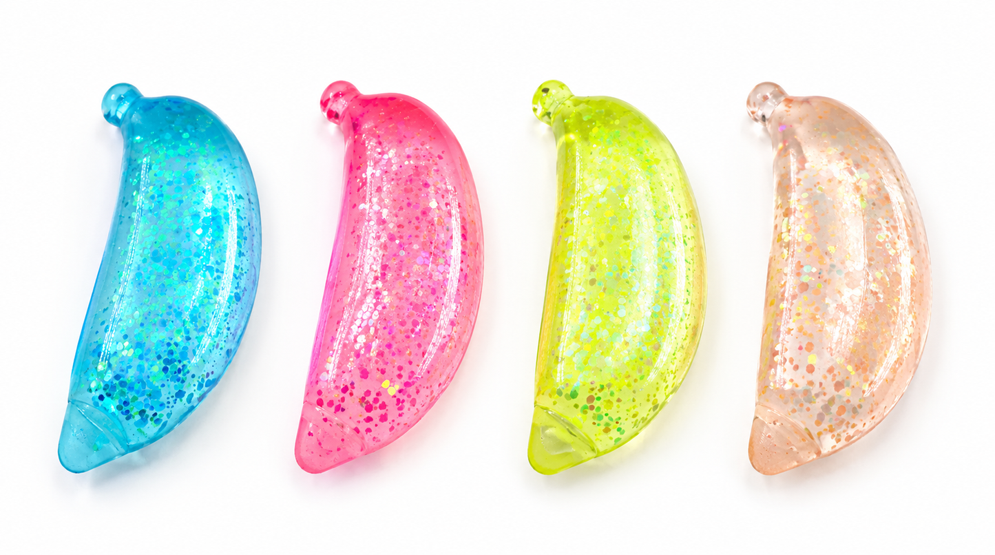 Glitter Banana | Squishy | Ready To Ship
