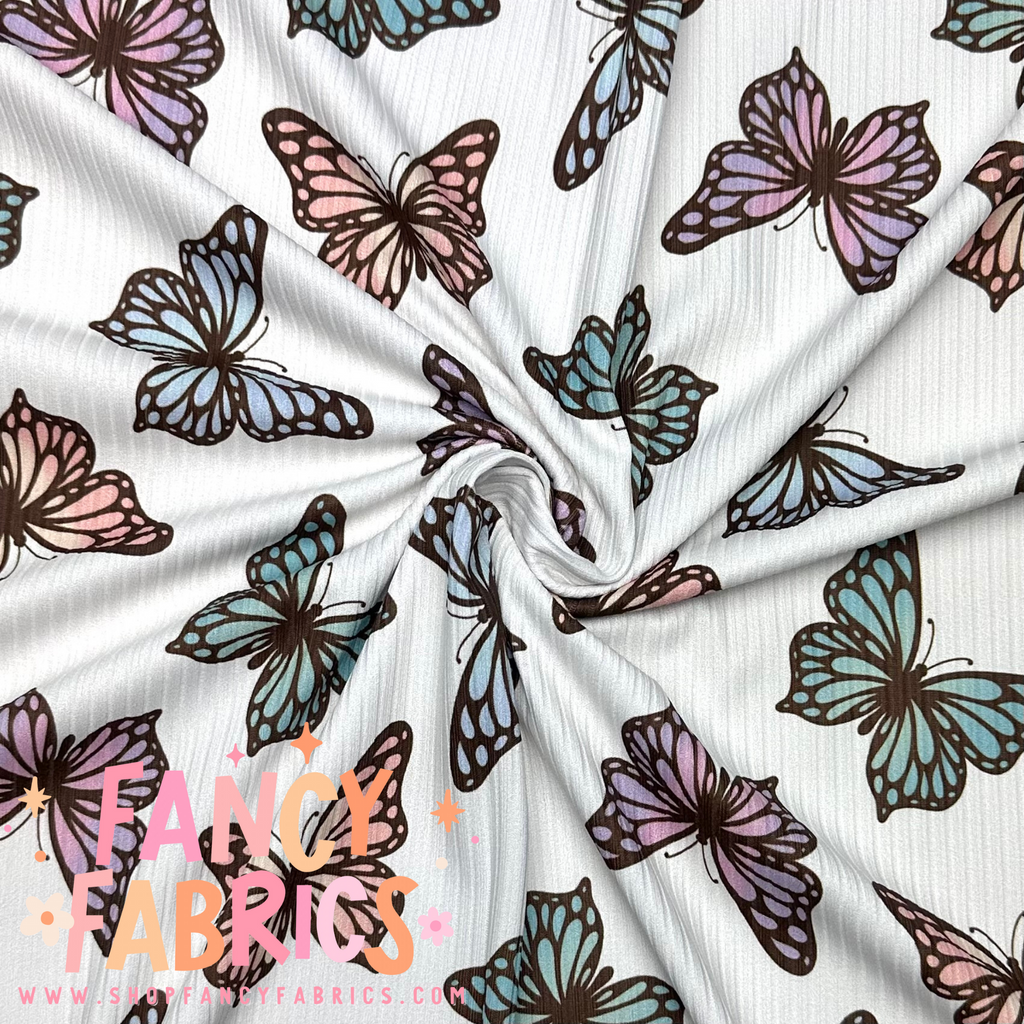 Colorful Butterflies | 8x8 Scaling | Skinny Rib | Ready To Ship