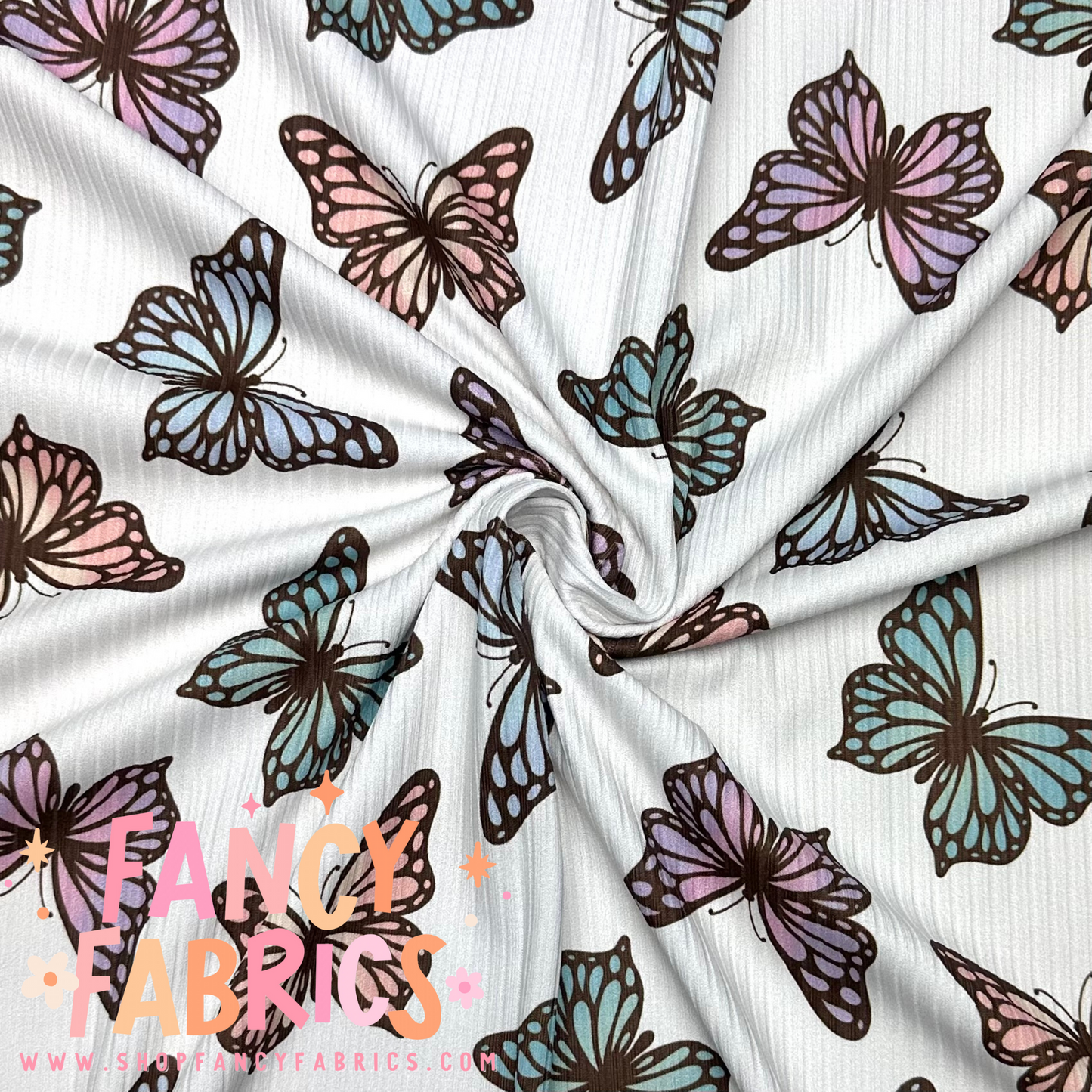 Colorful Butterflies | 8x8 Scaling | Skinny Rib | Ready To Ship