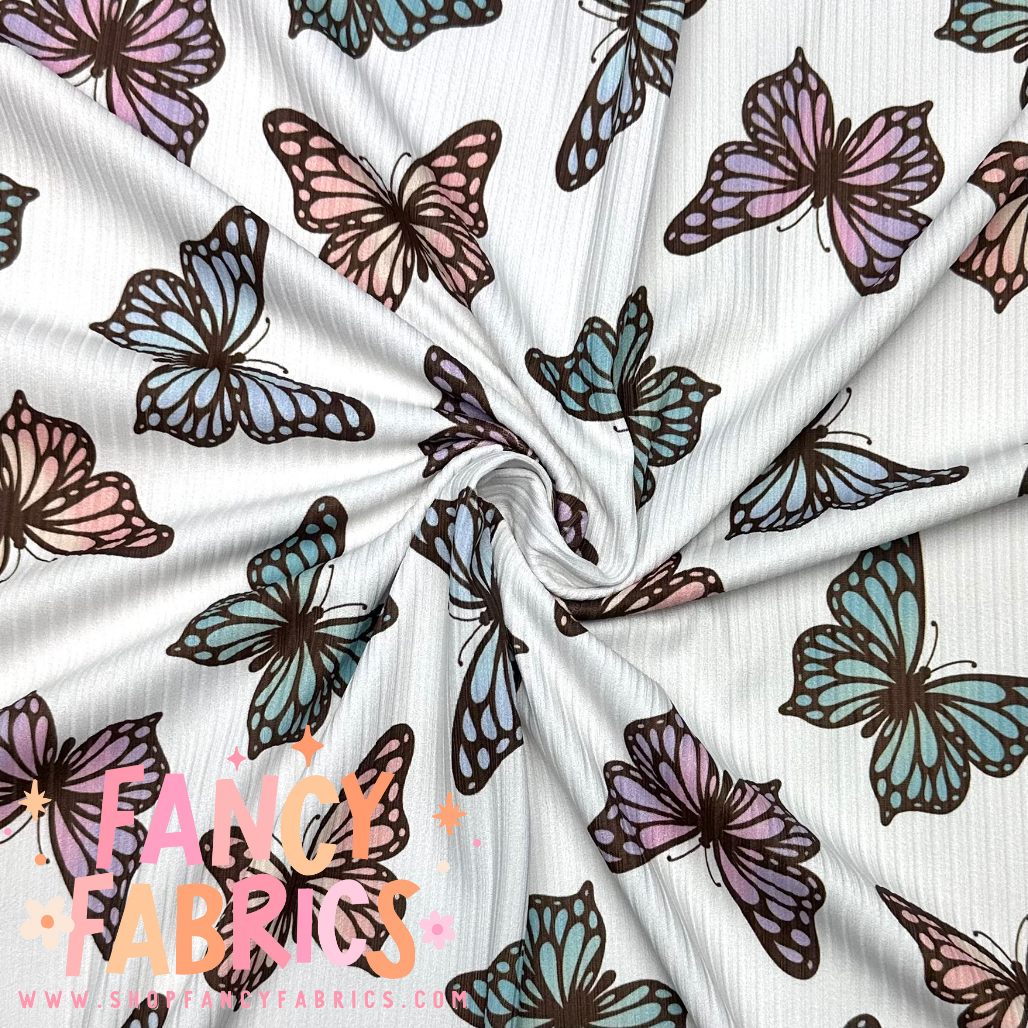 Colorful Butterflies | 8x8 Scaling | Skinny Rib | Ready To Ship