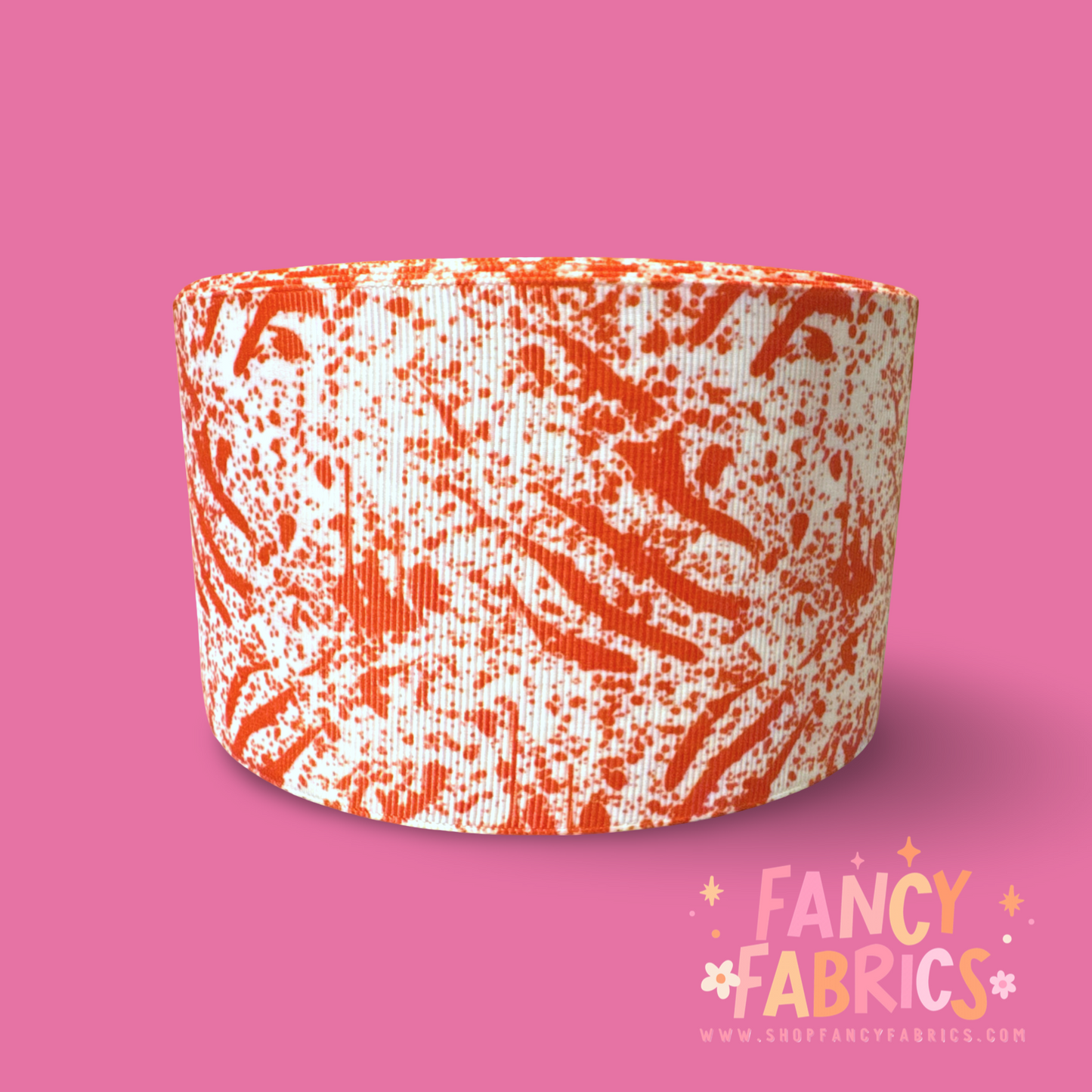 Blood Splatter | 3" Single Sided | Printed Ribbon | Ready To Ship