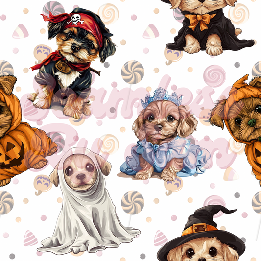 Halloween Pups | Seamless File | Digital Download