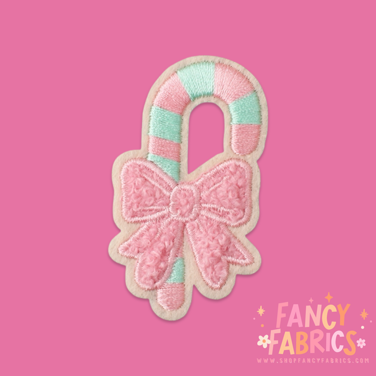 Pastel Candy Cane | Iron On Patch