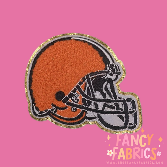 Orange Helmet | Iron On Patch