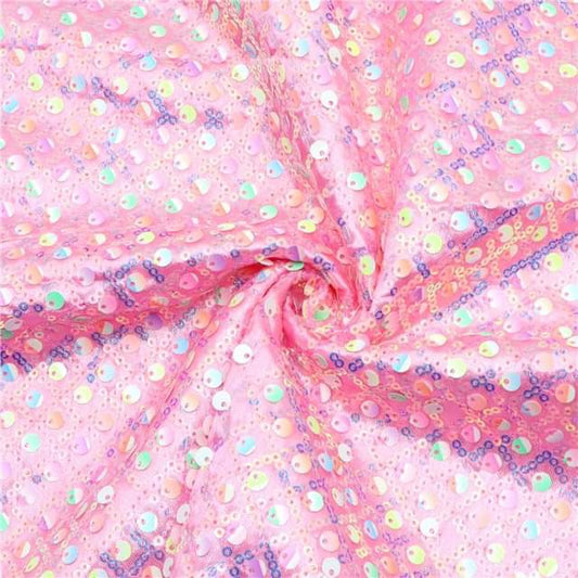 Pink | Embroidered Sequins | Ready To Ship