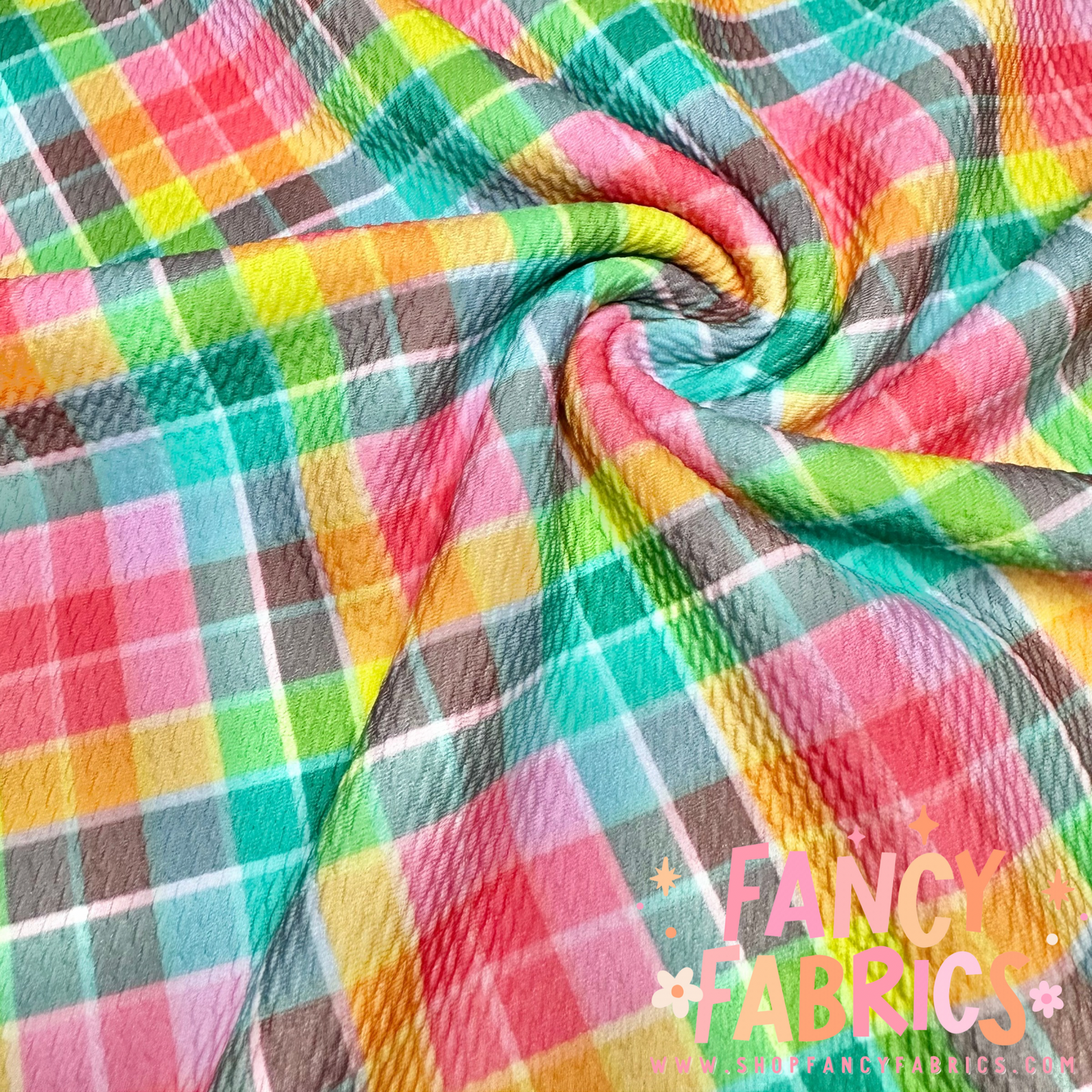 Christmas Rainbow Plaid | 4x4 Scaling | Bullet | Ready To Ship