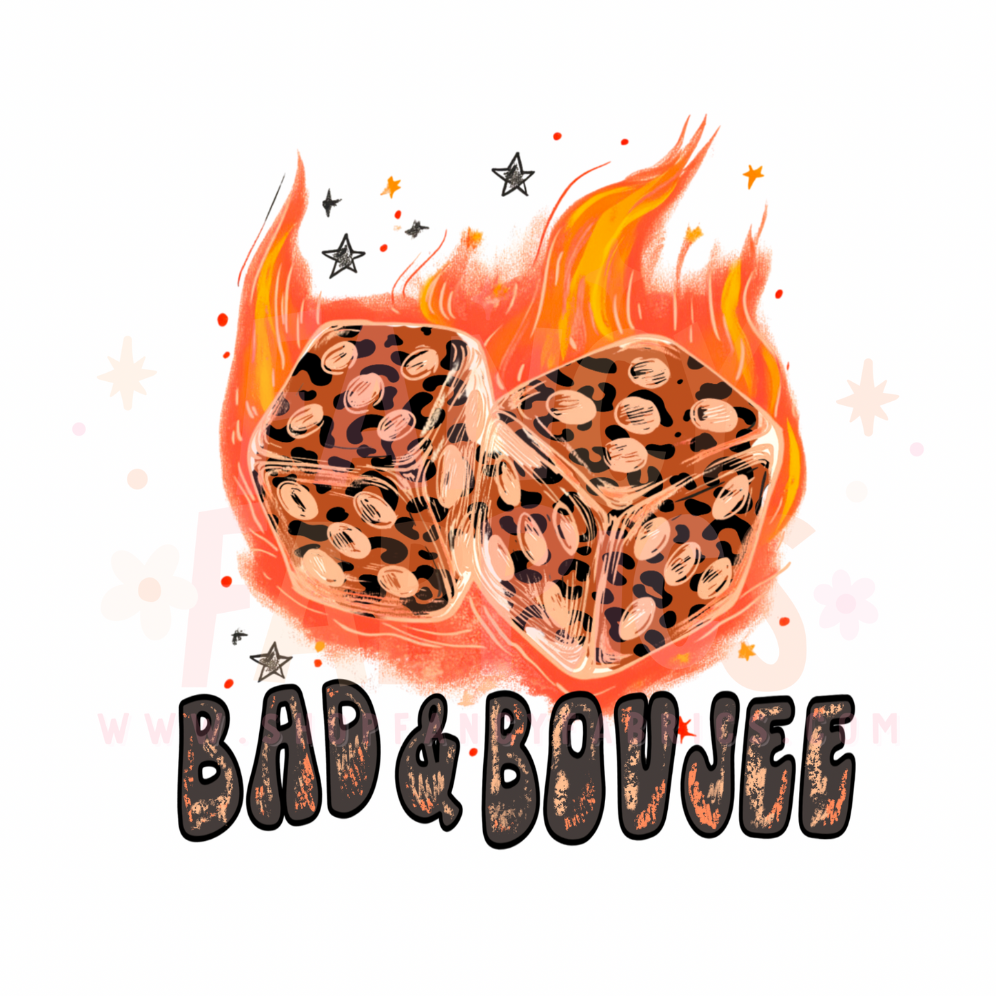 Bad & Boujee Dice | Adult Size | DTF Transfer | Ready To Ship