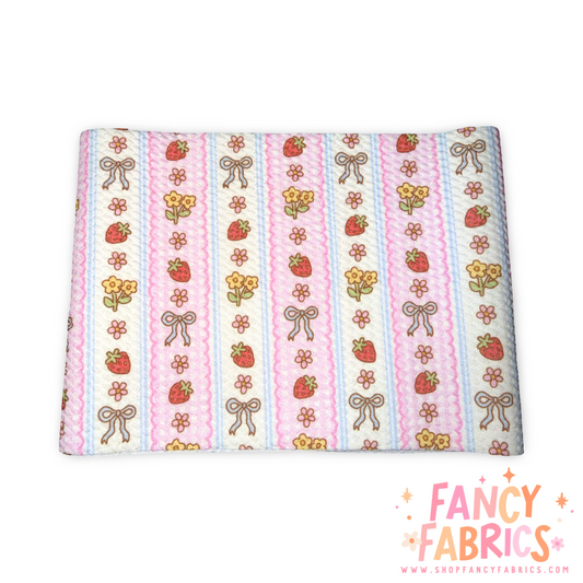 Strawberry Field Stripes | 5" x WOF | Bullet Strip | Ready To Ship