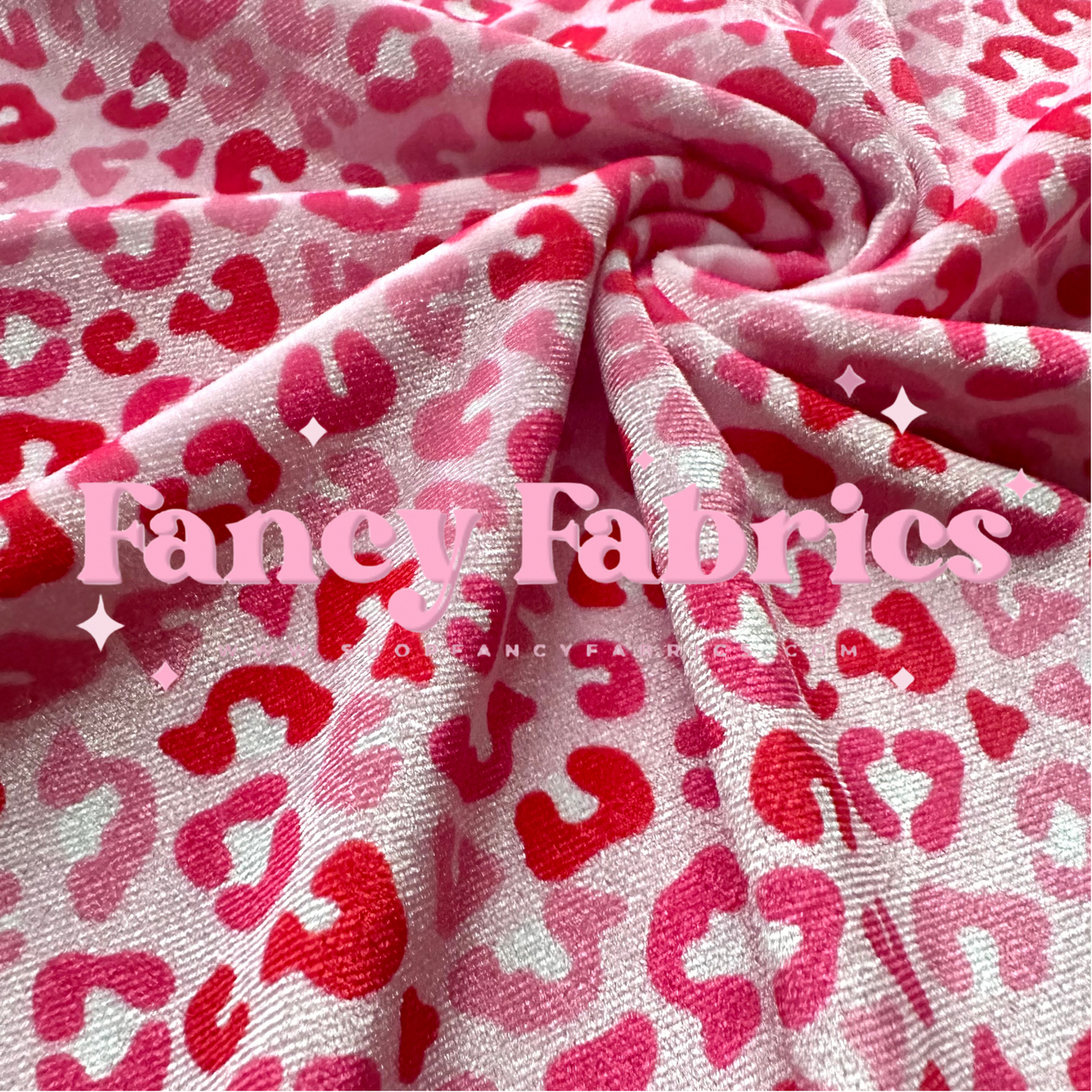 Pink Leopard | Stretch Velvet | Ready To Ship