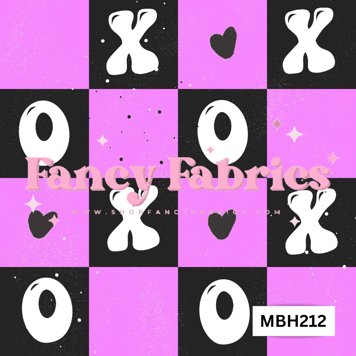 Purple Xo Checkers MBH212 | PREORDER | By The Yard