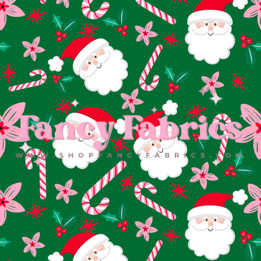 Creative Graphics | Santa (Green) | PREORDER | By The Yard