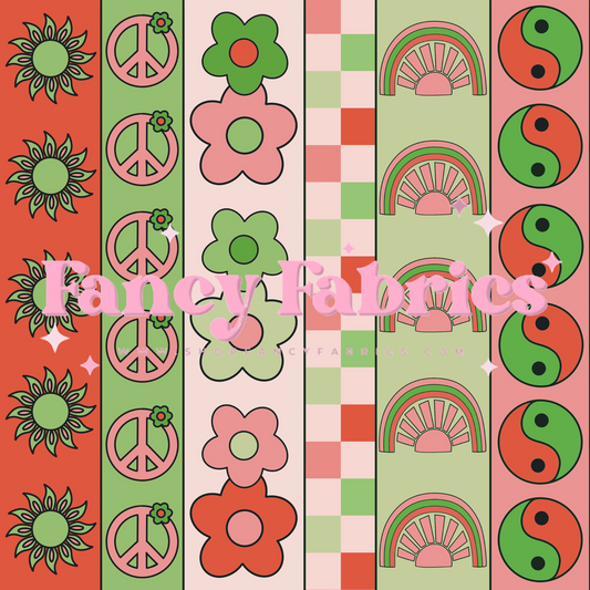 Lauren Liza | Retro Christmas Stripes | PREORDER | By The Yard