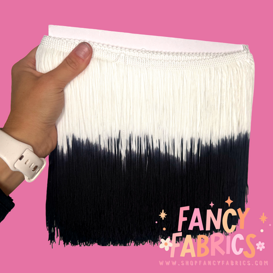 Black + White | Ombré Fringe | By The Yard