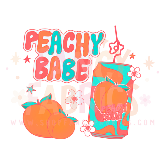 Peachy Babe | Adult Size | DTF Transfer | Ready To Ship