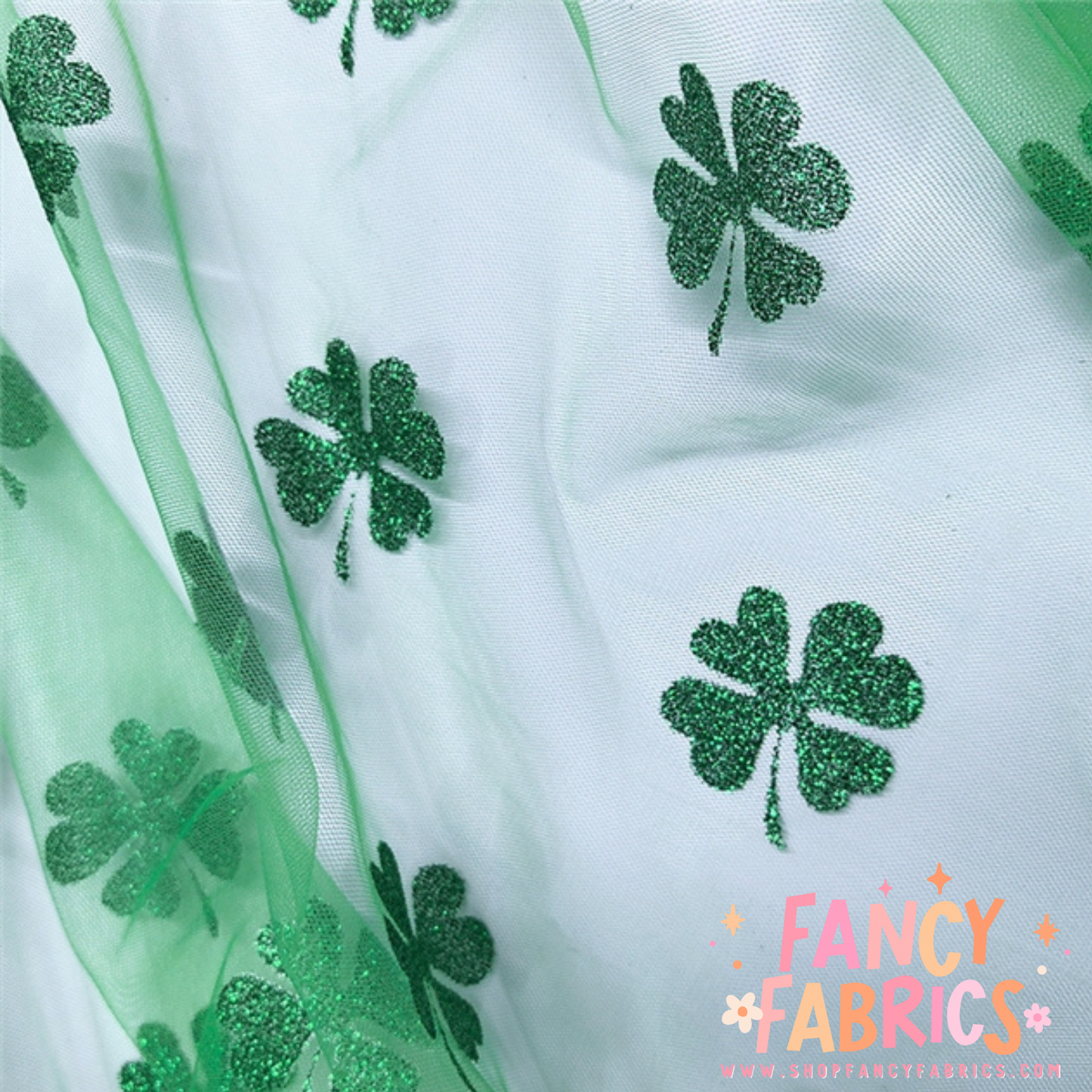 Glitter Clovers | Mesh | Ready To Ship