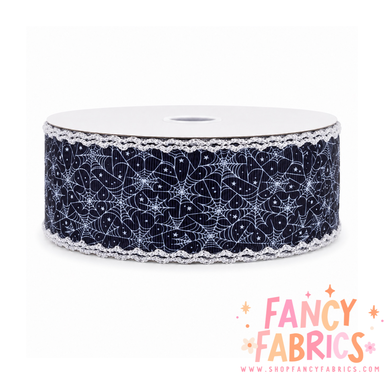 Spiderwebs | 2" Single Sided | Moonstitch Printed Ribbon | Ready To Ship