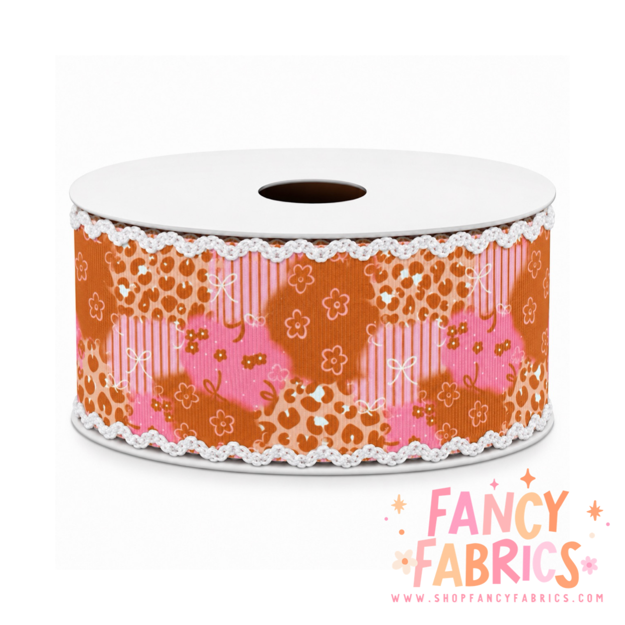 Floral Bow Patchwork | 2" Single Sided | Moonstitch Printed Ribbon | Ready To Ship
