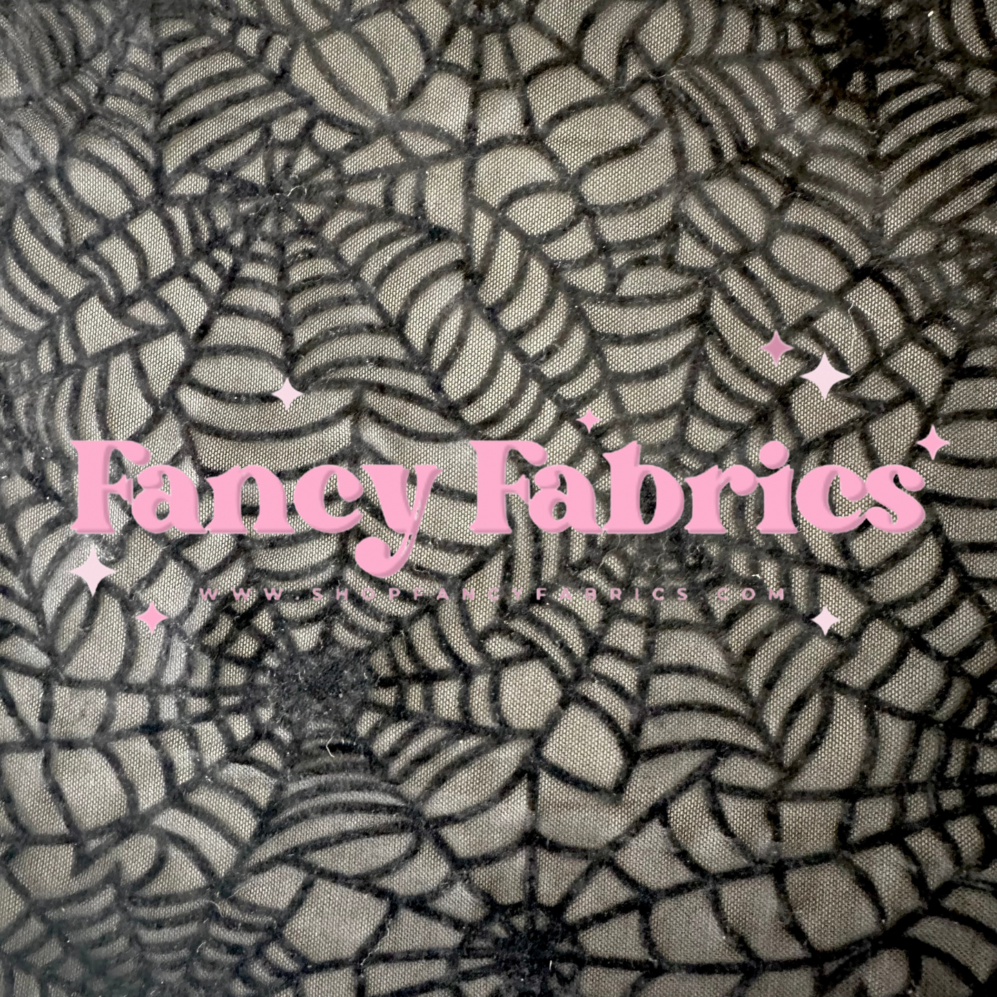 Flocked Spiderwebs (Black) | Mesh | Ready To Ship