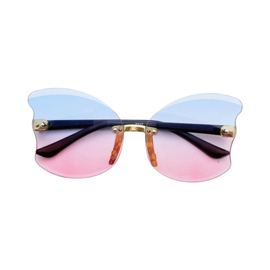 Blue + Pink Transparent Butterfly | RTS Sunnies