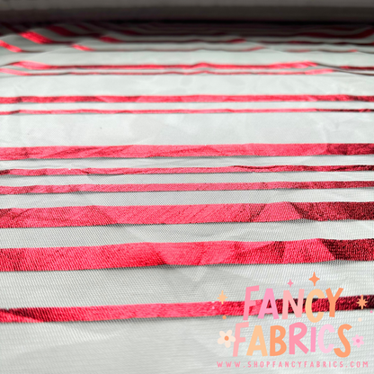 Candy Cane Stripes | Stretch Mesh