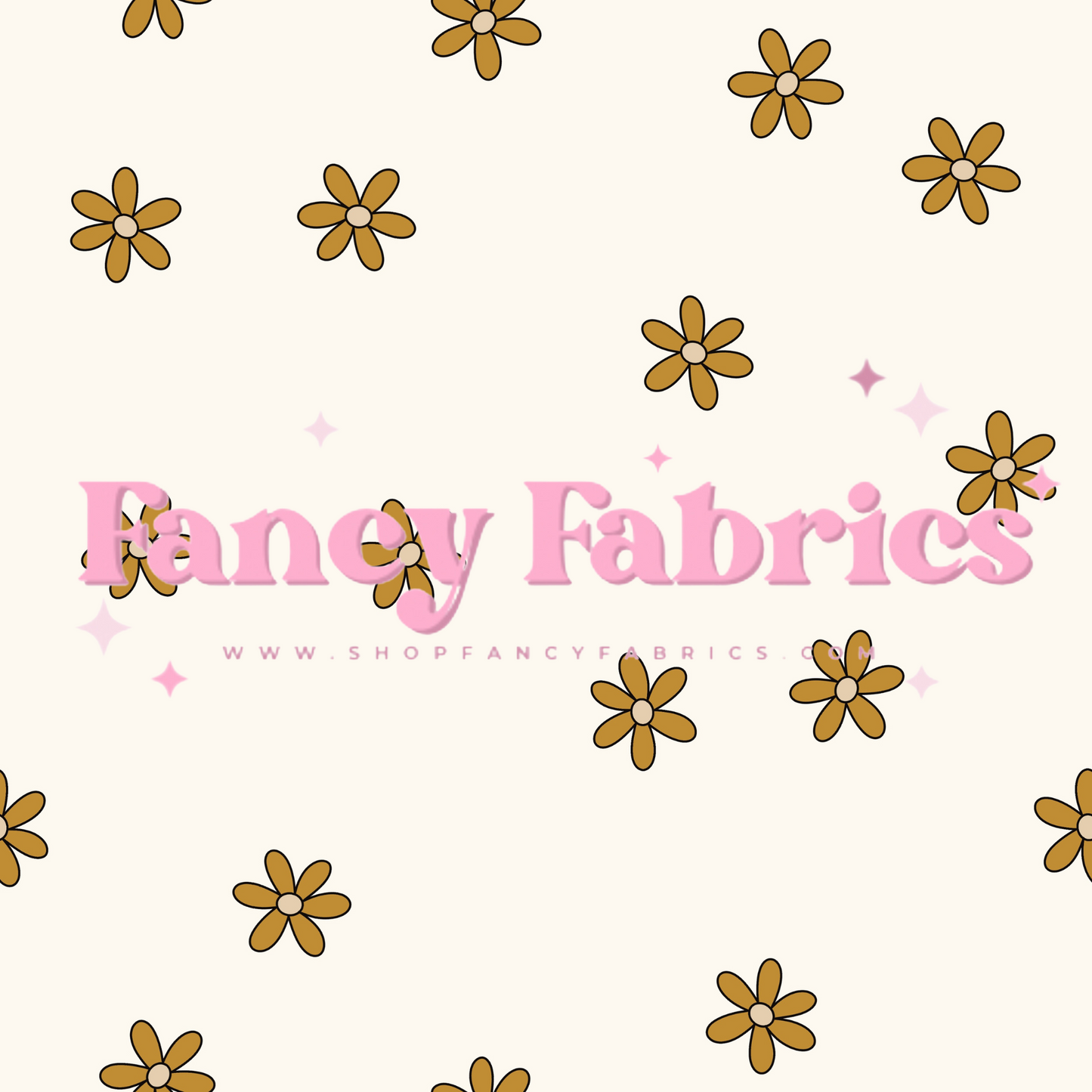 Lauren Liza Designs | Dainty Gold Flowers | PREORDER | By The Yard
