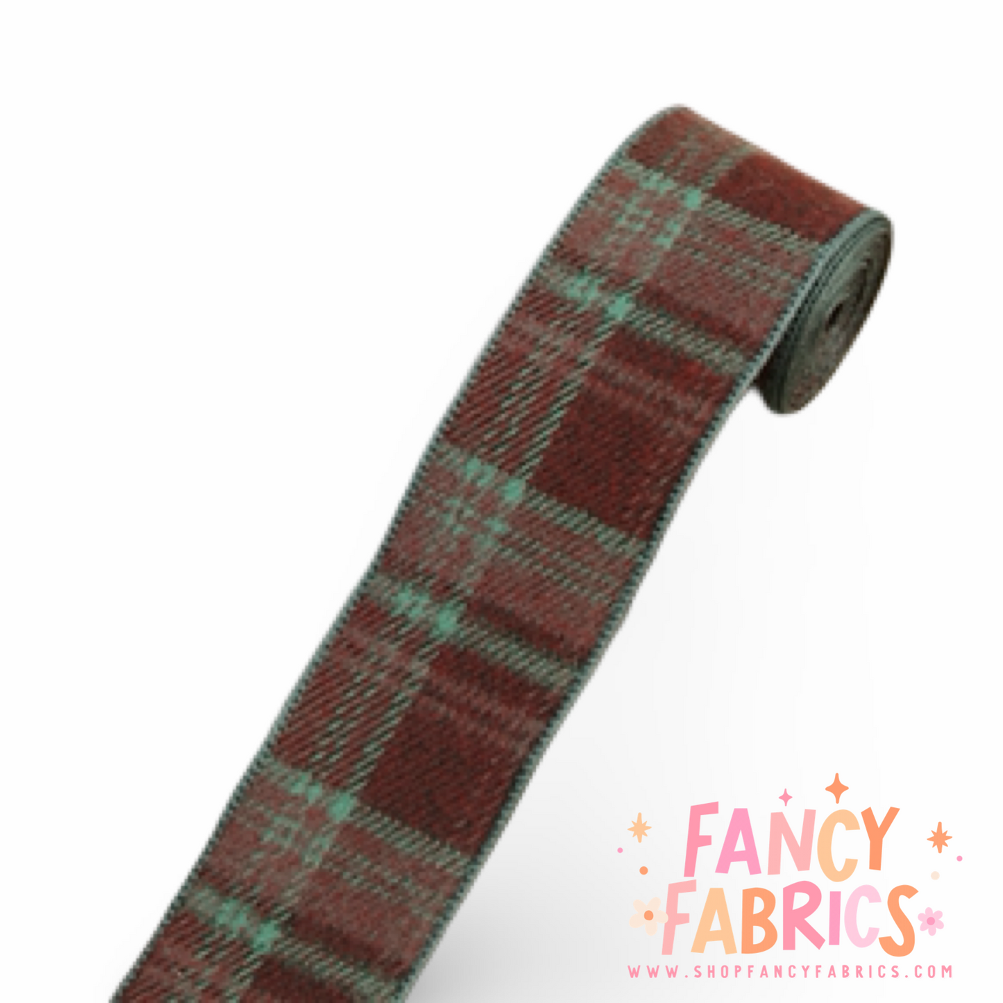 Green + Red | 1.5" Single Sided | Plaid Ribbon | Ready To Ship
