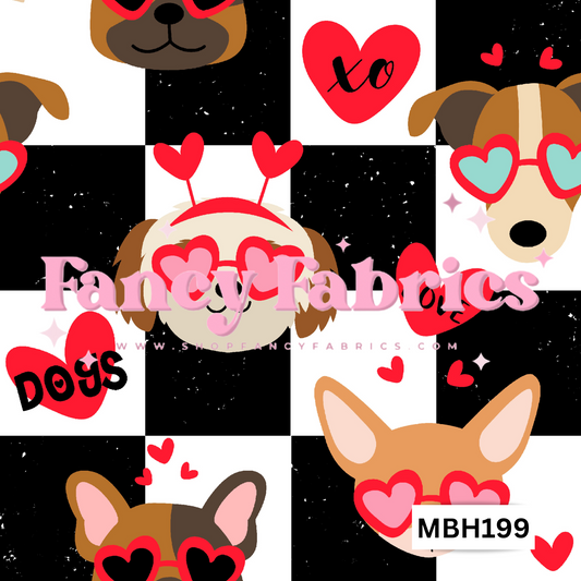 Dog Love Checkers MBH199 | PREORDER | By The Yard