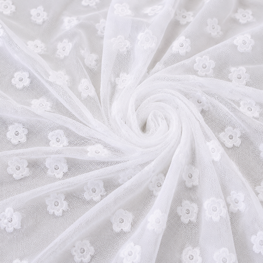 White | Daisy Mesh | Ready To Ship
