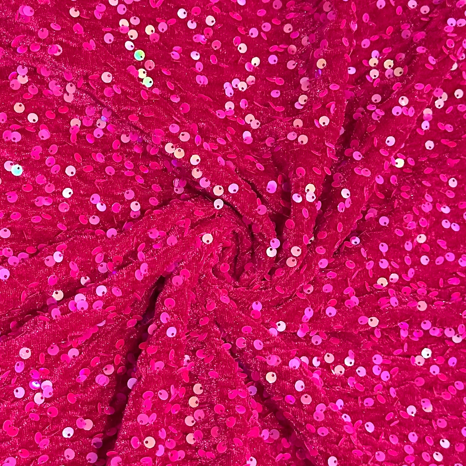 Magenta | Stretch Sequin Velvet | Ready to Ship
