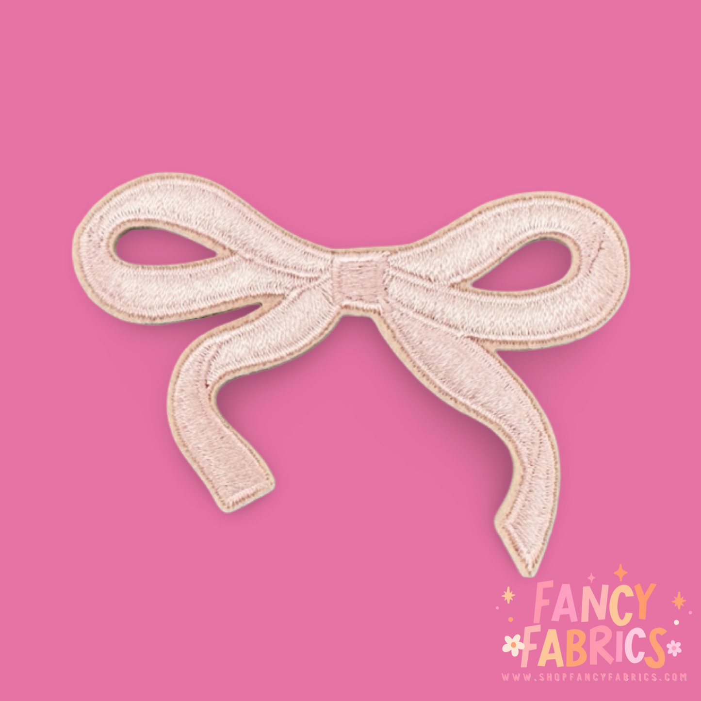 Beige Dainty Bow | Iron On Patch | Ready To Ship