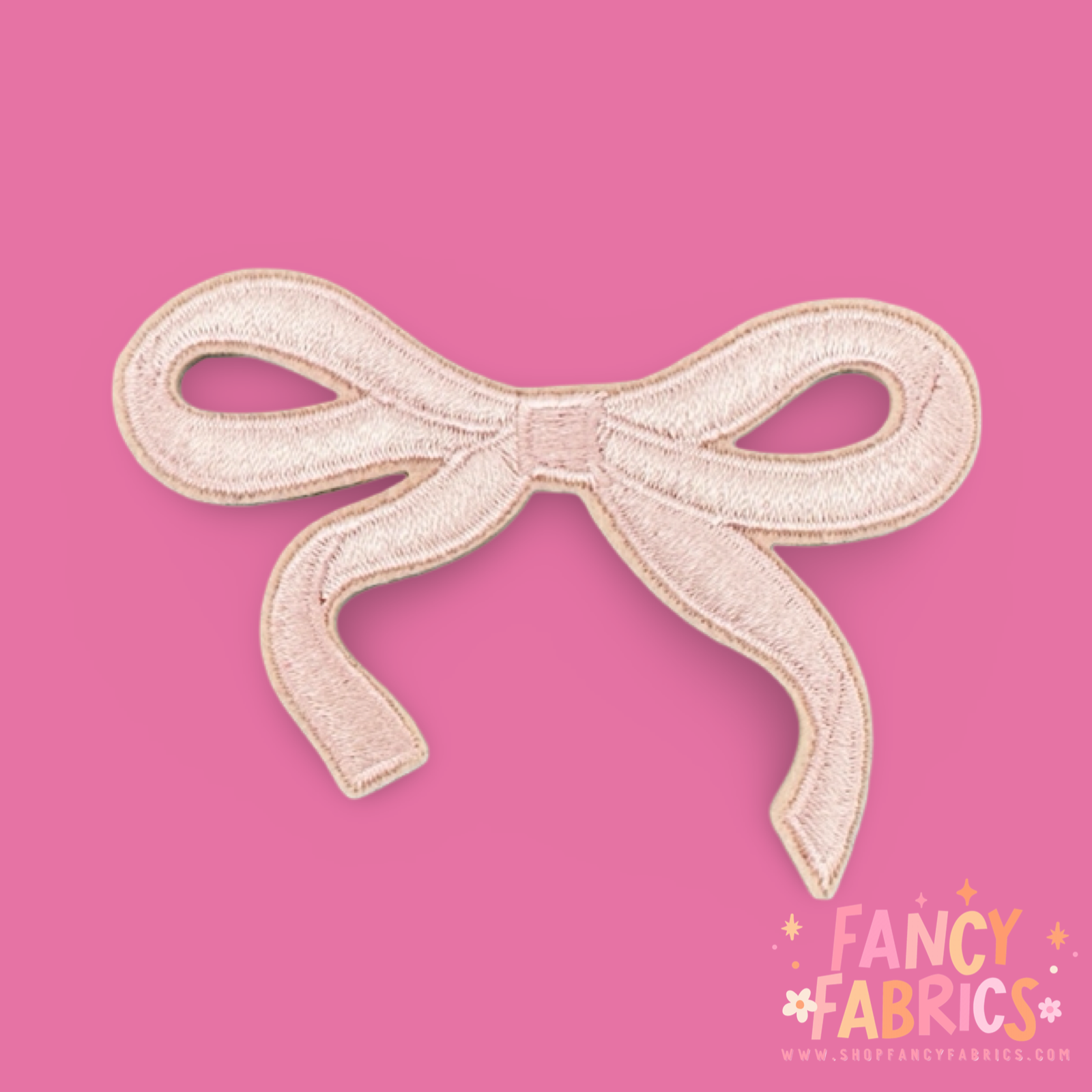 Beige Dainty Bow | Iron On Patch | Ready To Ship