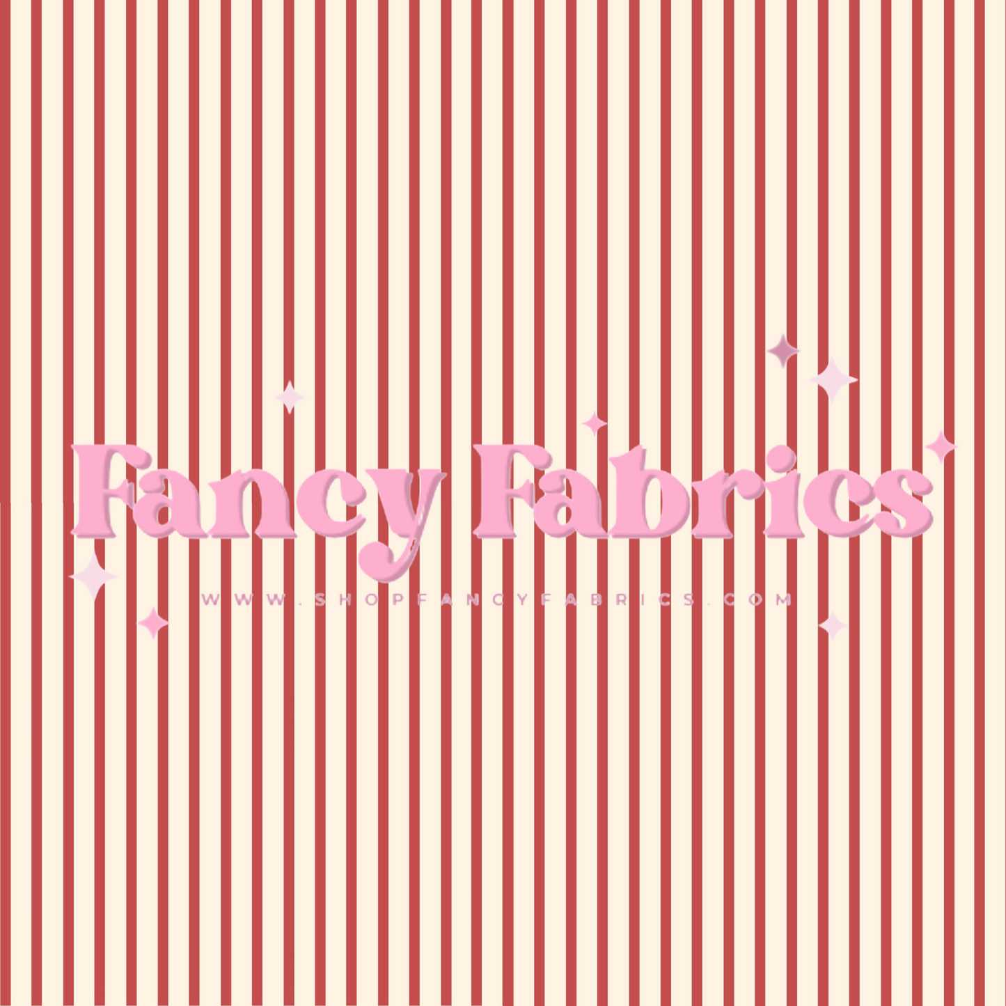 Red Baseball Stripes | PREORDER | By The Yard