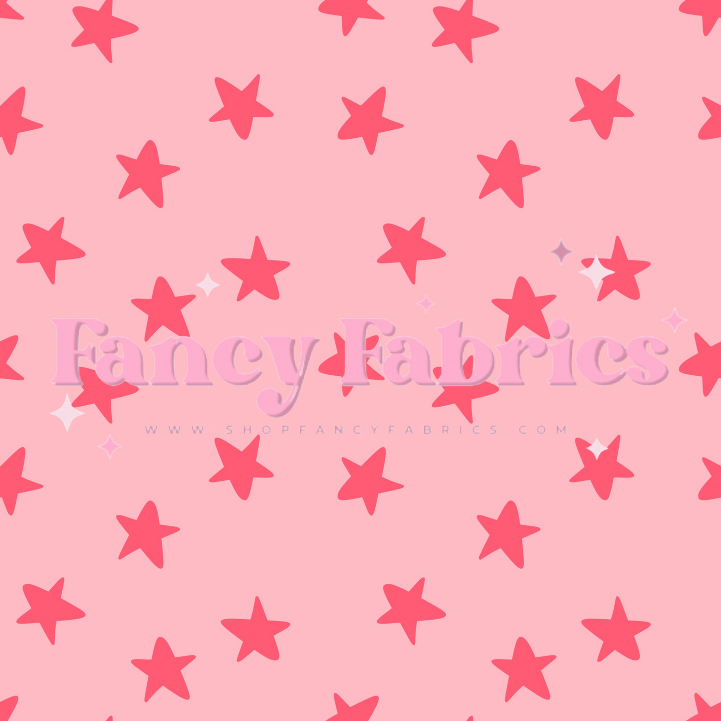 Pink Stars | PREORDER | By The Yard