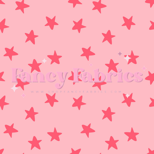 Pink Stars | PREORDER | By The Yard