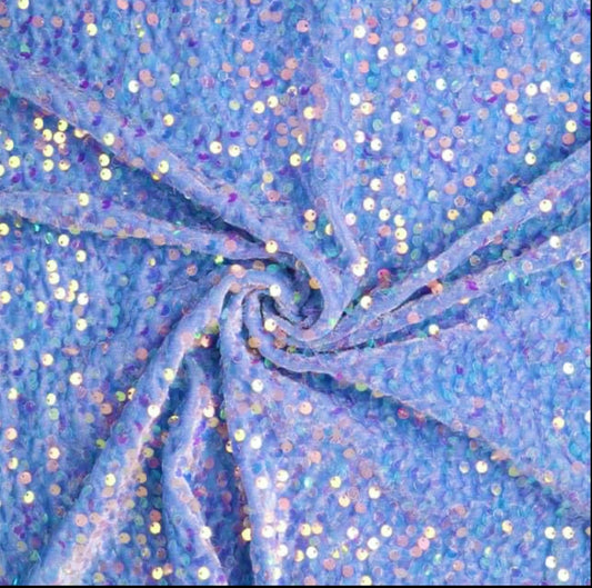 Snowflake | Stretch Sequin Velvet | Ready To Ship